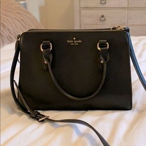 Black late spade purse